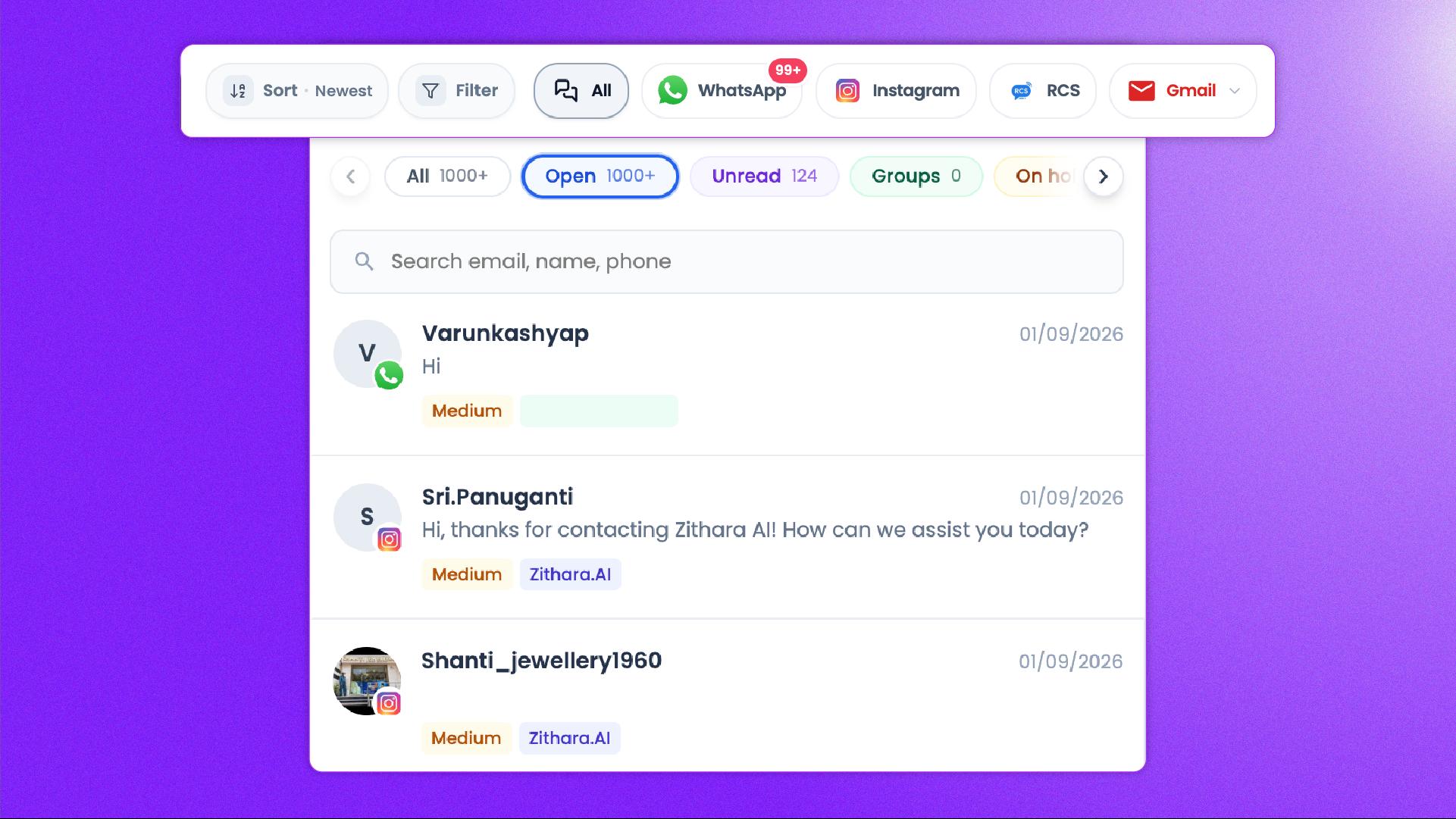 Unified Support Inbox